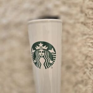 Starbucks 16 Oz Travel White Coffee Tumbler (Not Plastic)